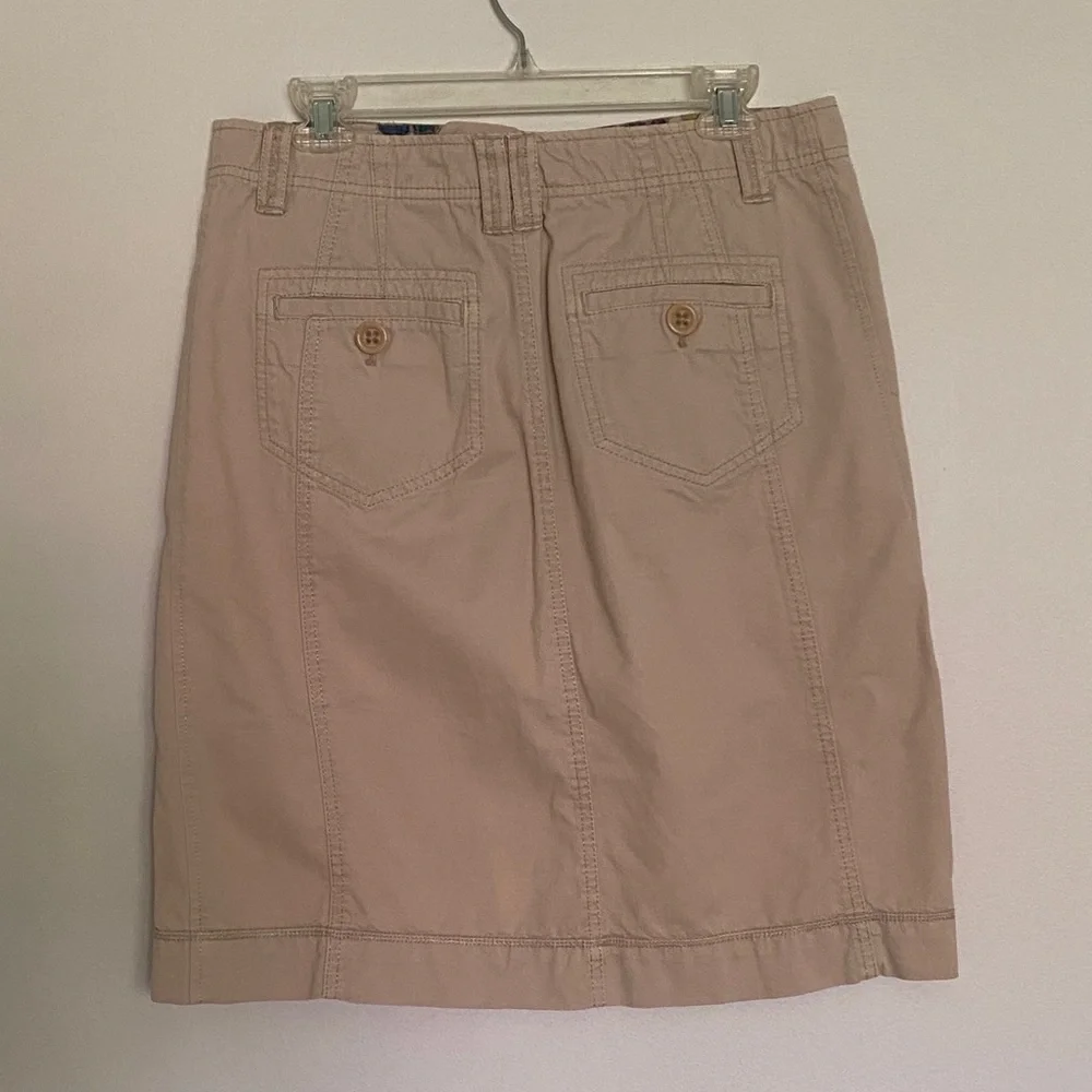 Eddie Bauer khaki skirt size 8 tall - Picture 2 of 8